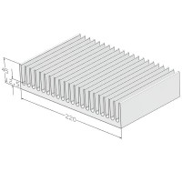 Aluminum heatsink 220(W)*45(H)mm,flexible cutting length